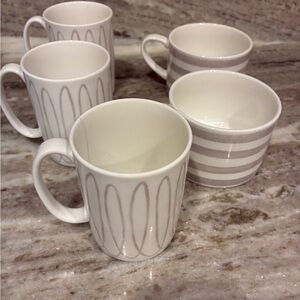 kate spade Charlotte Street Grey Mugs